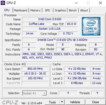 Intel Core i3-8100 (2x) - 3