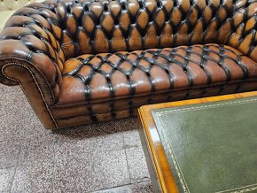 Chesterfield štýl,kožená,farba western 3+1+1 - 3