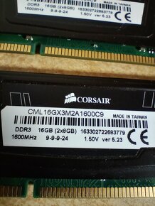 DDR3  16GB 2x8GB, Dual Channel 1600 Mhz CL9 - 3