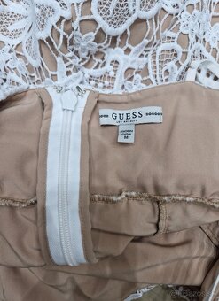 Guess bielo bezove nude cipkovane letne saty - 3