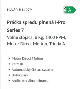 Práčka haier HW80-B14979-S - 3