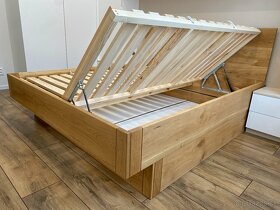 Masívna dubová posteľ s úložným priestorom - 3
