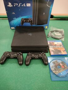 Playstation 4pro 1000gb 2x ovladač 2x hra - 3