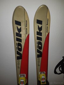 lyže 110 cm Völkl P50 junior racer + paličky 80 cm - 3