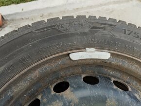 Zimné pneumatiky 175/65 R14 82T - dezén 7 mm, plechové disky - 3