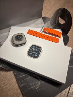 Apple Watch Ultra 2 49mm Titanium Orange Ocean Band - 3