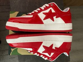 BapeSta Patent Leather White Red - 3