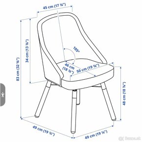 Čalúnená kuchynská stolička JANOLOF IKEA - 3