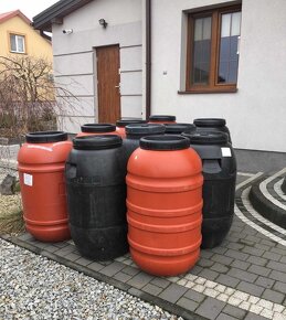 Súdy plastové , nádrže sud zbernik 50l 120l 220l - 3