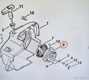 Štartovacia kladka Stihl 009, 010, 011, 012 - 3