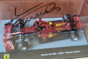 Ferrari Charles Leclerc originální autogram model auta 1:43 - 3