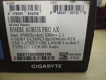 Gigabyte B560M AORUS PRO AX + 32 GB RAM + 11900 KF - 3