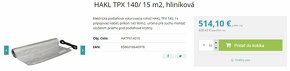 Elektrická podlahová vykurovacia rohož HAKL TPX 140 15m2 - 3