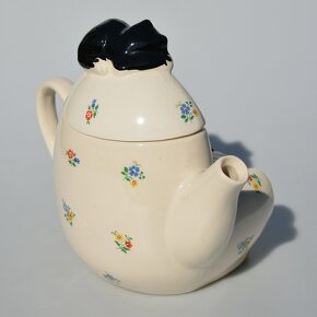 Zberateľský porcelánový čajník - Dve mačky na kresle - 3