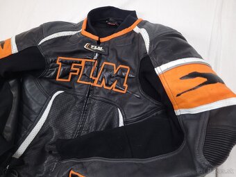 FLM Diablo Orange Supermoto pánska kožená kombinéza L 52 - 3