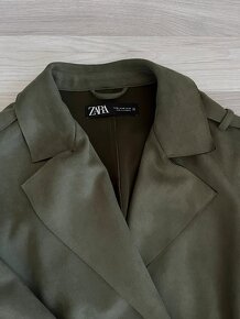 semišový trenčkot / kabát ZARA XS/34 - 3