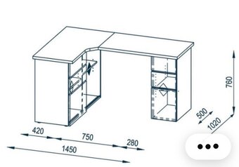 Rohový písací stôl Tobi - 3