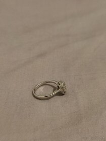 Zásnubný prsteň biele zlato + diamant - 3