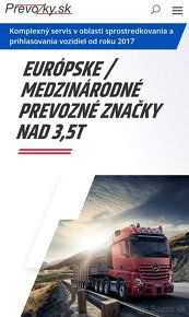 Prevozné značky nad 3,5t ✅2024✅ | Prevozky.sk - 3