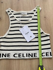 celine top bielocierny pasikovany M - 3