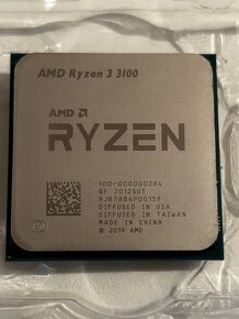 Predám lacno AMD Ryzen 3 3100+Chladič AMD RGB LED - 3