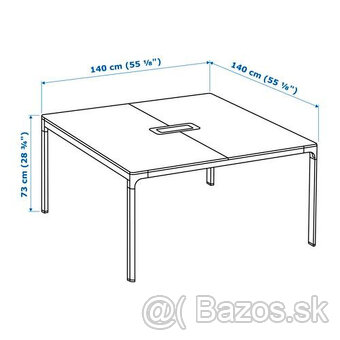 Stvorcove konferencne stoly IKEA BEKANT - 3