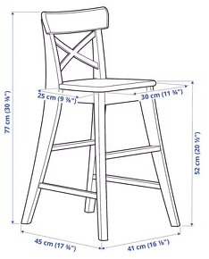 IKEA INGOLF Detská stolička, biela - 3