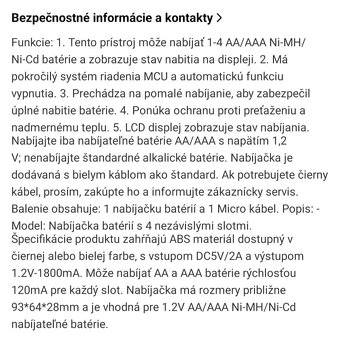 Nová nabíjačka na AA/AAA batérie, komplet info na fotkách - 3