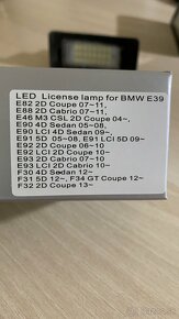 BMW Led osvetlenie ŠPZ - e39 e90 e91 e60 e61 e70 e71 f10 f11 - 3