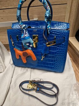 Nová kabelka Hermes BIRKIN ELECTRIC BLUE CROCO - 3