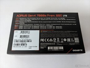 GIGABYTE AORUS Gen4 7000s Premium 2TB v záruke / nepoužité - 3