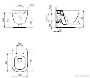 Ideal Standard TESI WC Závesné AQUABLADE - 3