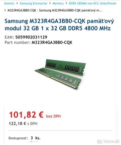 SAMSUNG RAM DDR5 32GB ‼️NOVÉ‼️ - 3