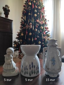 Poháre - misky - ružový porcelán - sklo - 3