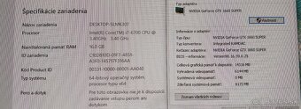 pracovné herné pc intel core i7 6700/16GB/GTX1660SUPER 6GB - 3