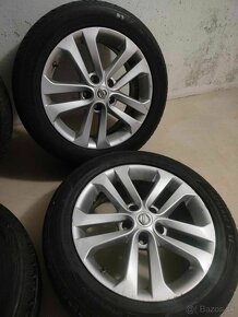 4ks alu orig. Nissan 5x114,3 r17 + pneu 6mm+snimače tlaku - 3