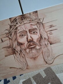 Ježiš A2  -  pyrografia - 3