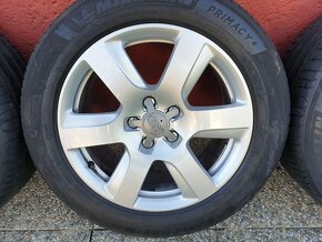 Alu disky Audi 5x112 R17 + Letné pneu 225/55 R17 - 3