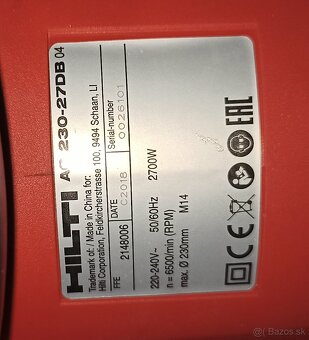 Uhlová brúska Hilti AG 230-27DB - 3