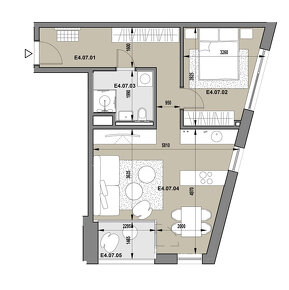 2-izb.byt s loggiou v aktuálne SKOLAUDOVANOM PROJEKTE PRÚDY - 3