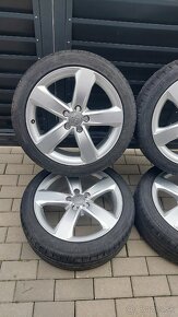 Predám disky Audi 5x112 R18 7,5J + pneu 225/45 r18 letné - 3