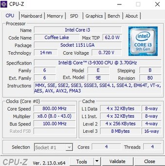 Intel Core i3-9300 (3x) - 3