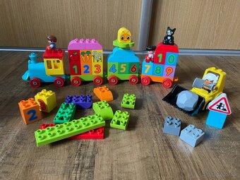 Lego duplo: vláčik s číslami, báger. Megabloky vláčik Tomáš - 3