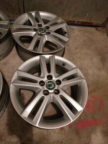 4ks alu disky orig. Škoda 5x100 r16 - 3