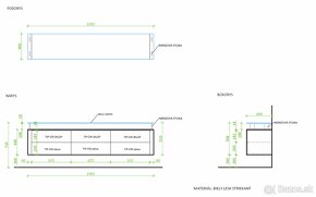 Skrinka pod TV a 3x sklené závesné vitríny - 3