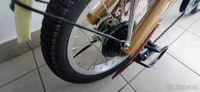 Predám bicykel 24" predné kolesá a 16" zadné kolesá, zlatá m - 3