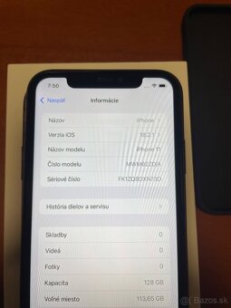 Iphone 11,128GB,nová batéria,100% - 3