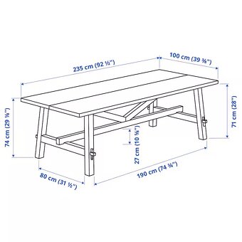 Jedálenský stôl SKOGSTA - 3