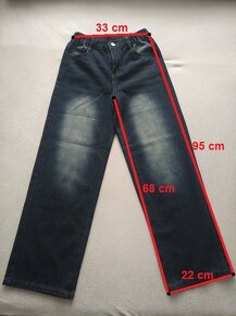 Dievčenské baggy jeans 11-13 r. - 3