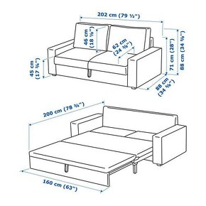 Predám rozkladací gauč IKEA VILASUND - 3